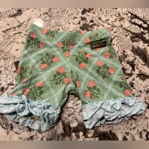 Matilda Jane size 4 ruffle trim shorties with rose pattern (qty:2 available)